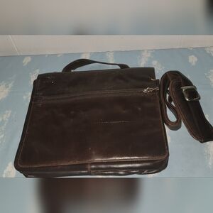 Vintage Wilson’s Leather Brown Shoulder Bag Purse Organizer Satchel Messenger